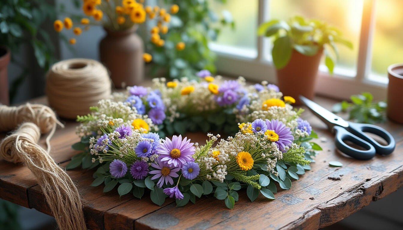 Découvrez nos astuces et conseils pour réaliser facilement une couronne de fleurs séchées à la maison. Idées créatives, étapes simples et inspiration pour une décoration naturelle et tendance !