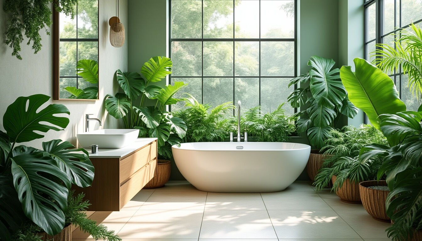 Découvrez le top 7 des plantes idéales pour la salle de bain ! Résistantes à l’humidité, elles apportent fraîcheur et verdure à votre intérieur tout en purifiant l’air.