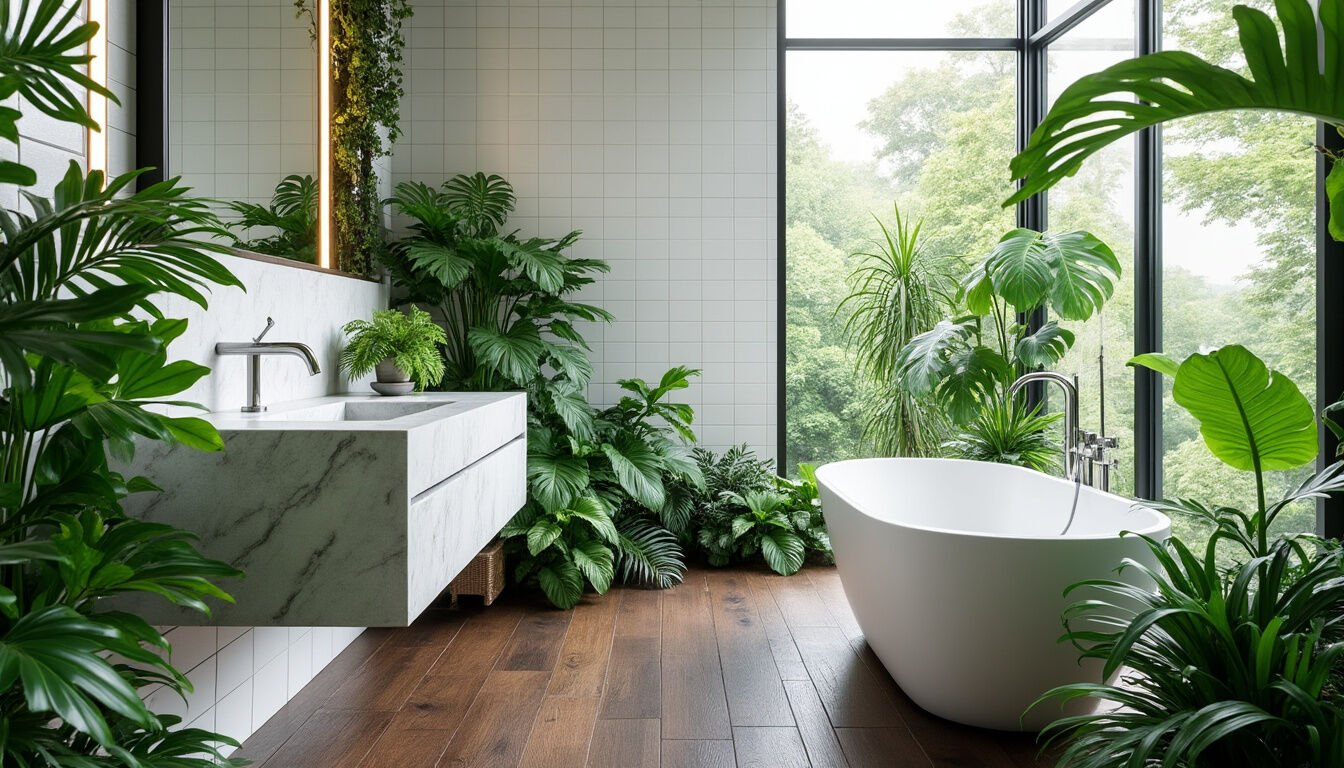 Découvrez le top 7 des plantes idéales pour salle de bain. Ces plantes d'intérieur apprécient l'humidité et transforment votre pièce d'eau en un véritable coin nature apaisant.