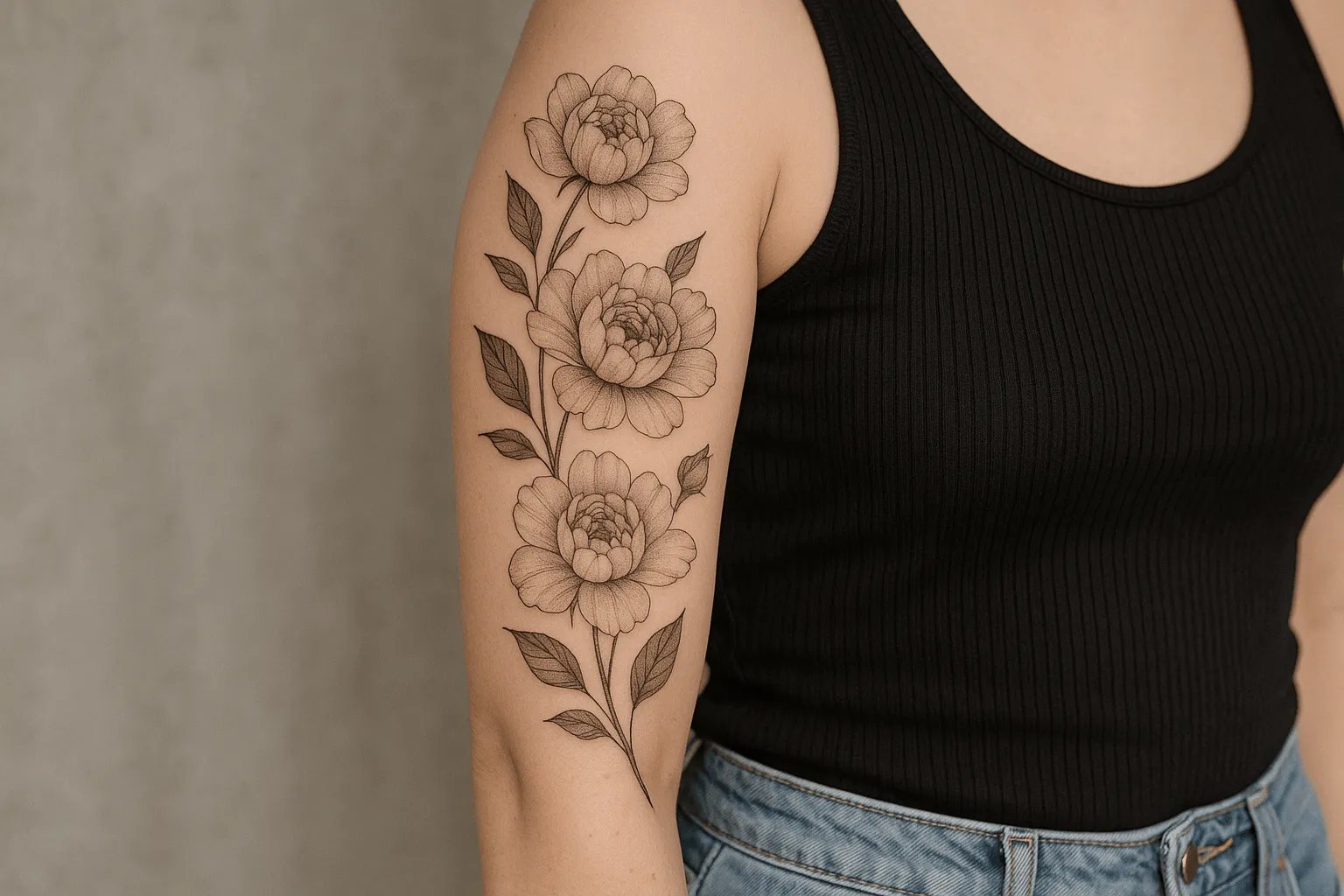 fleur de cerisier en tatouage​